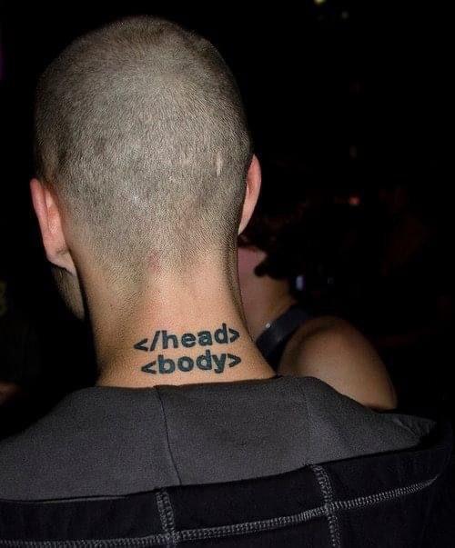 Tatuagem head/body. Autor desconhecido